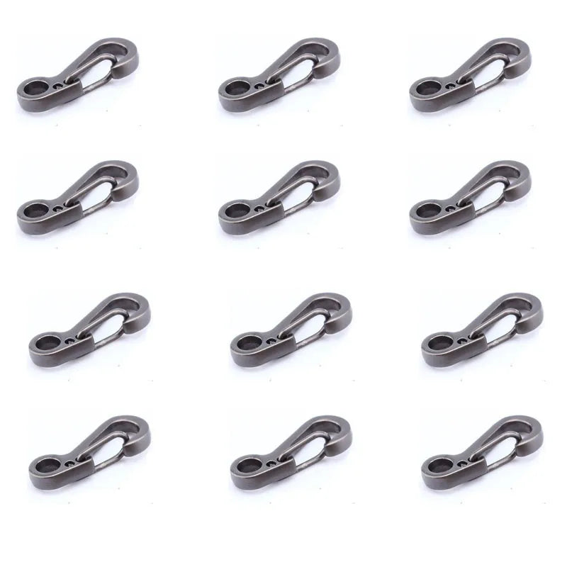 Survival Gear Mini Carabiners - Set of 12 12Pcs Gray