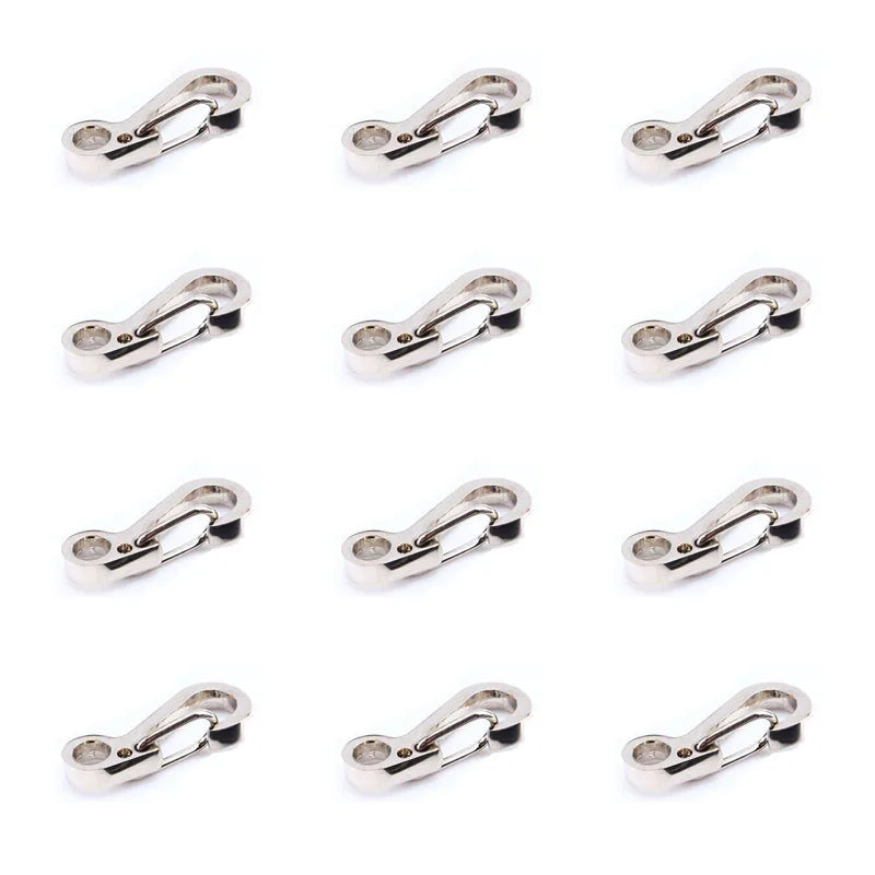 Survival Gear Mini Carabiners - Set of 12 12Pcs Silver