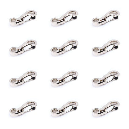 Survival Gear Mini Carabiners - Set of 12 12Pcs Silver