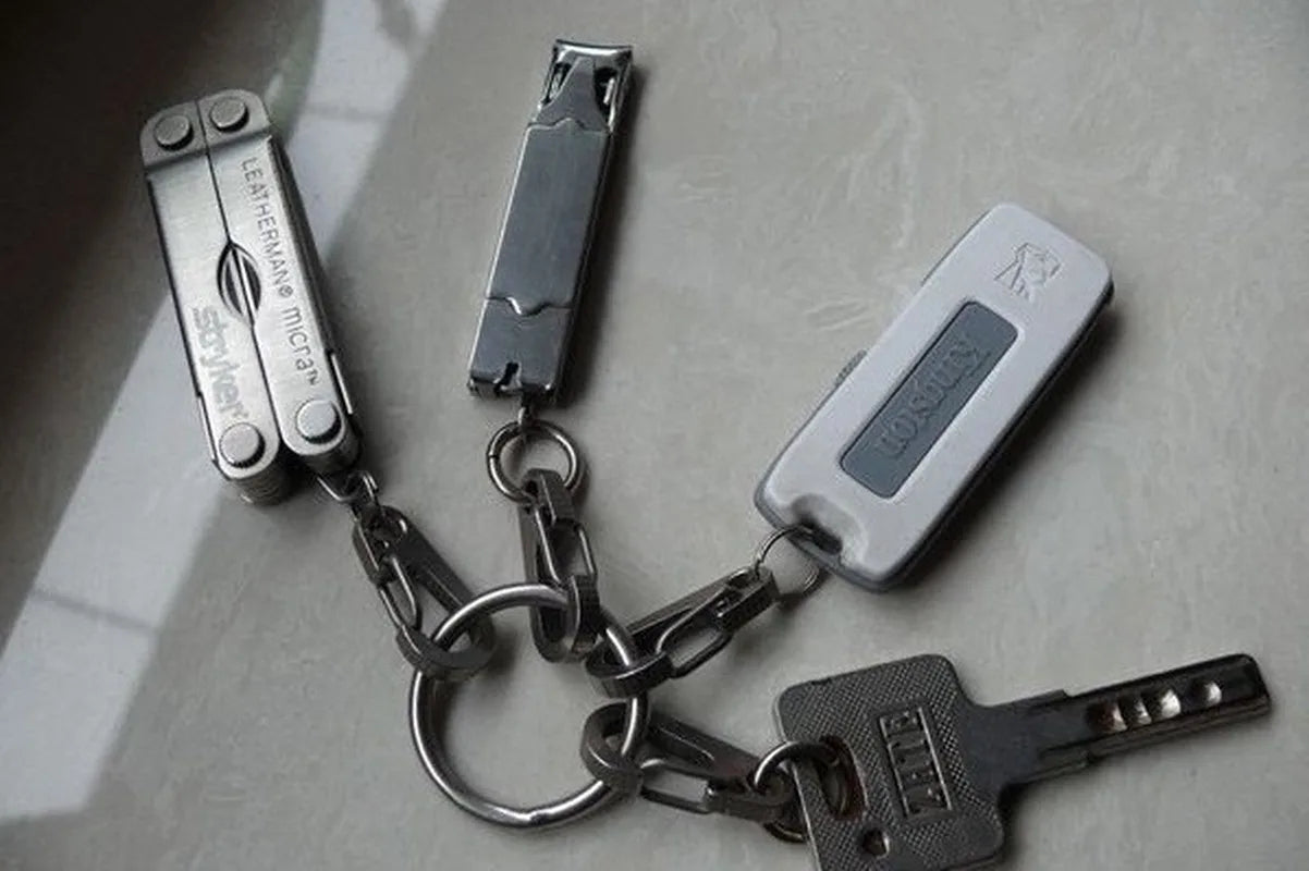 Survival Gear Mini Carabiners - Set of 12