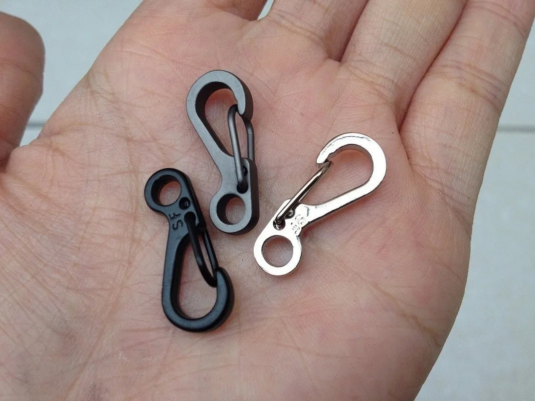 Survival Gear Mini Carabiners - Set of 12