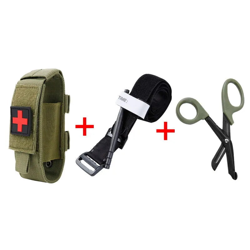 Tactical Cat First Aid Kit Medical Tourniquet Scissors Molle Storage Trauma Bracket Set Military Survival Tool  Accessories Gear