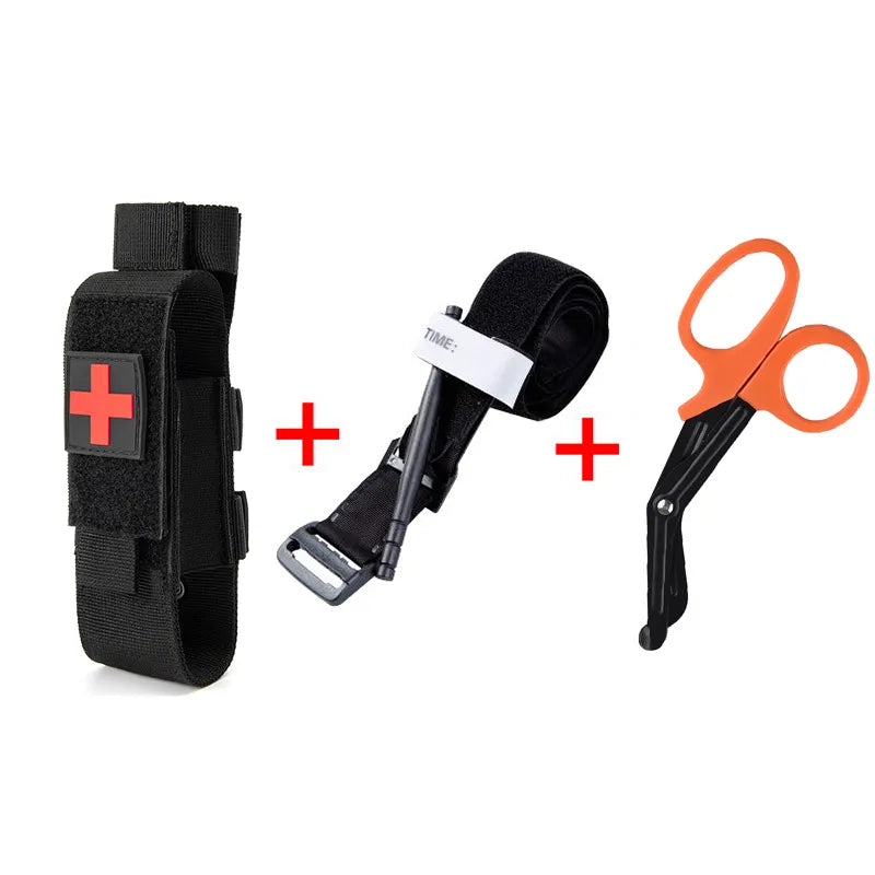 Tactical Cat First Aid Kit Medical Tourniquet Scissors Molle Storage Trauma Bracket Set Military Survival Tool  Accessories Gear