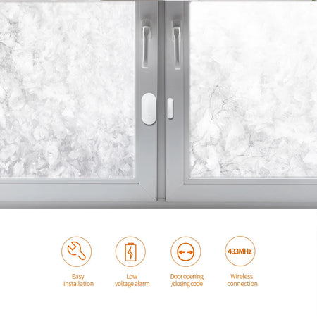 TAIBOAN Wireless 433MHz Window Door Sensor for Home Security System