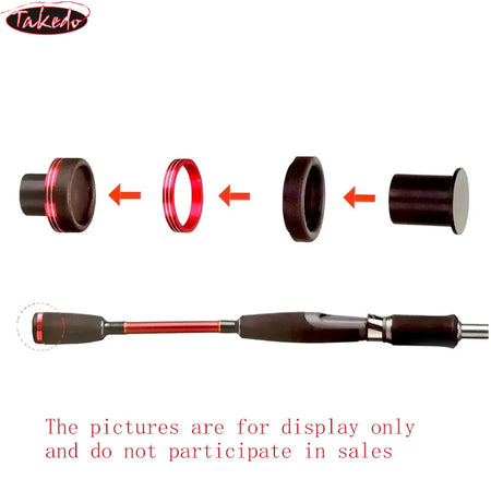 TAKEDO 27# OD 26MM ID 22MM Decorative Butt End Aluminium Ring For Butt Carp Rod Building Component Repair DIY Rod Accessory