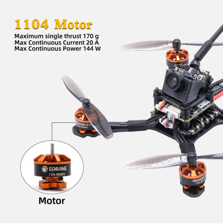TCMMRC newbie rainbow 1104 motor 8600kv Carbon fiber high-thrust racing drone 720TVL Camera fpv drone 2.5 Inch Fpv Racing Drone
