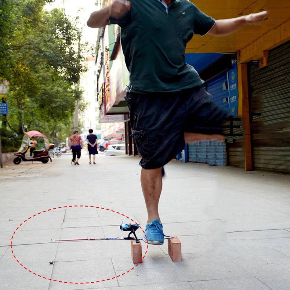 Telescope Fishing Rod Set with Reel - 63cm High Quality Stainless Steel Hardware