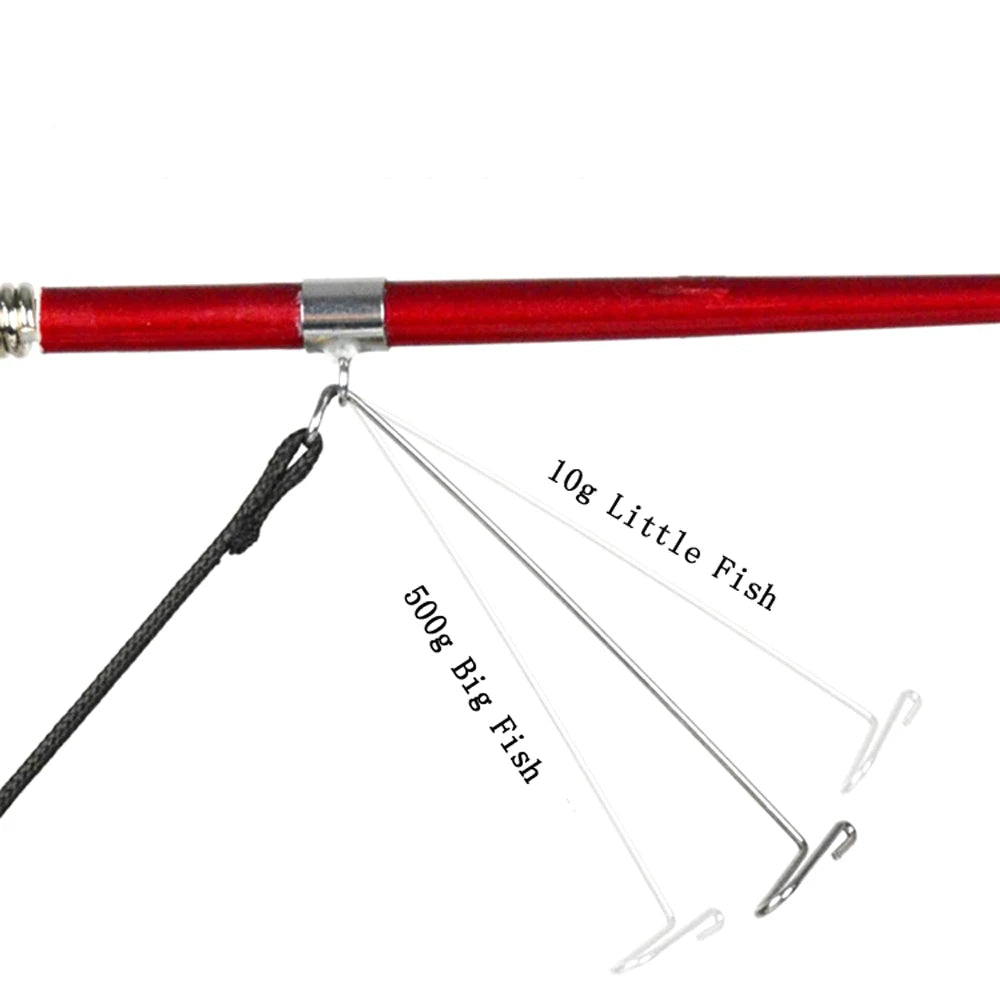 Telescope Fishing Rod Set with Reel - 63cm High Quality Stainless Steel Hardware