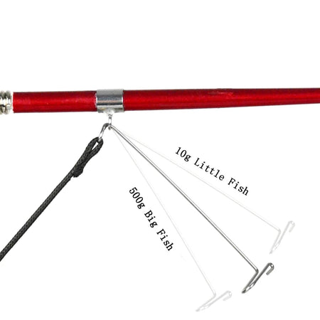 Telescope Fishing Rod Set with Reel - 63cm High Quality Stainless Steel Hardware