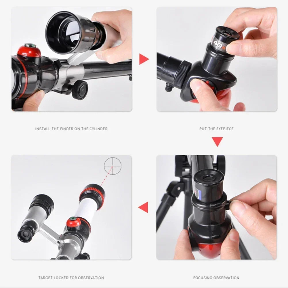 Telescope with High Magnification for Professional Use Space Astronomical Children Sky Watcher Monocular Long Reach Refractor