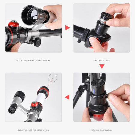 Telescope with High Magnification for Professional Use Space Astronomical Children Sky Watcher Monocular Long Reach Refractor