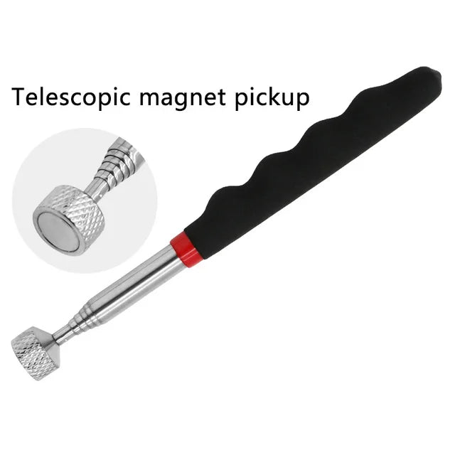 Telescopic Adjustable Magnetic Pick-Up Tools Magnetic Telescopic Magnet Grip Long Pen Telescopic Magnet Stick with LED Light Pickup No LED