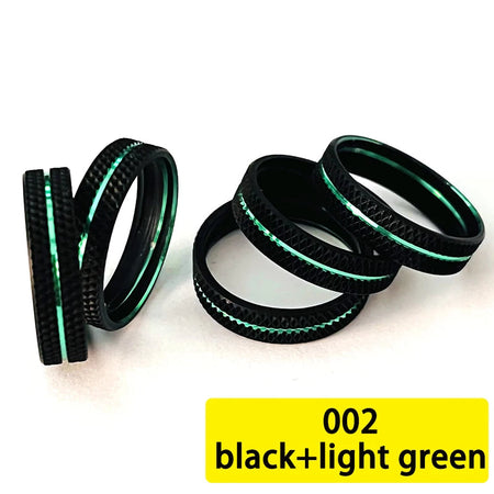 TN81 Reel Seat Ring DIY Repair Aluminum trim ring 5pcs Nut Trim Ring Fishing Rod Winding Check Component Rod Building Accessory 002 black  green