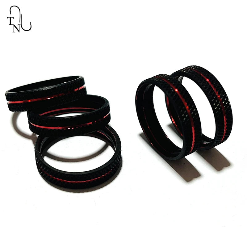 TN81 Reel Seat Ring DIY Repair Aluminum trim ring 5pcs Nut Trim Ring Fishing Rod Winding Check Component Rod Building Accessory