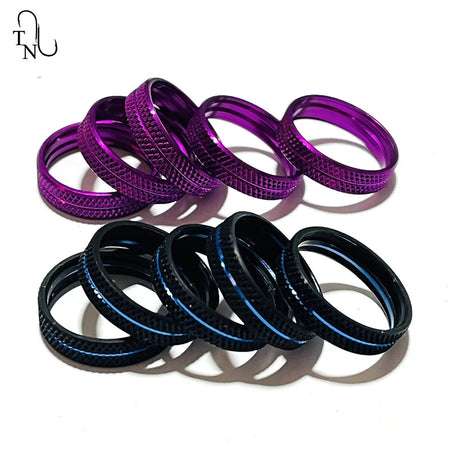 TN81 Reel Seat Ring DIY Repair Aluminum trim ring 5pcs Nut Trim Ring Fishing Rod Winding Check Component Rod Building Accessory