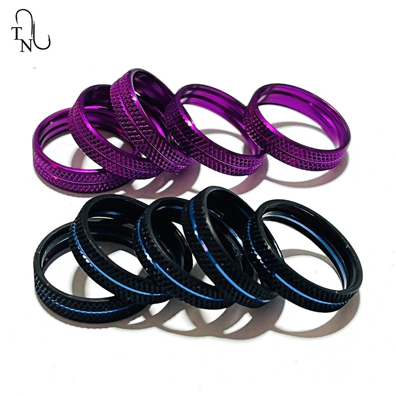 TN81 Reel Seat Ring DIY Repair Aluminum trim ring 5pcs Nut Trim Ring Fishing Rod Winding Check Component Rod Building Accessory