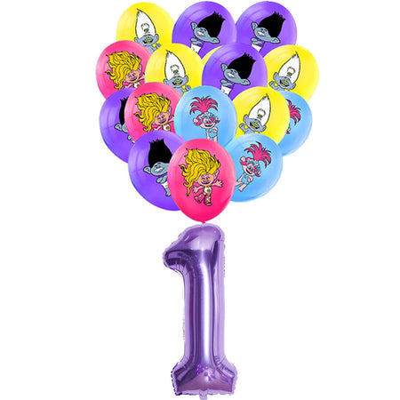 TROLLS Magic Hair Elf Theme Party Supplies Set 1set balloon-1