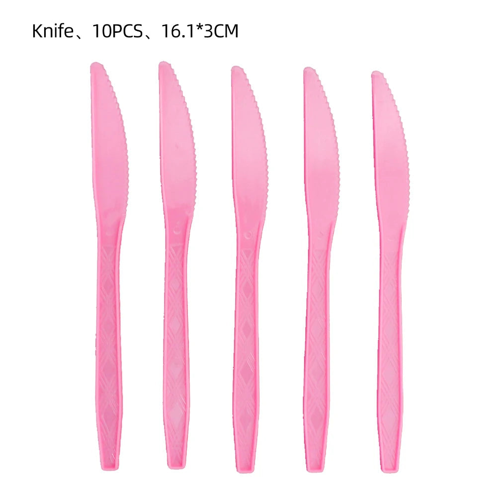 TROLLS Magic Hair Elf Theme Party Supplies Set knife 10pcs