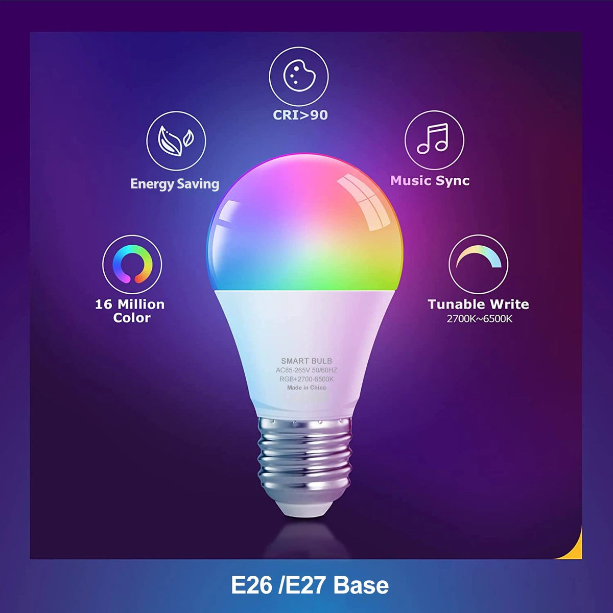 Tuya 15W 18W WiFi Smart RGB LED Light Bulb - Voice &amp;amp; App Control