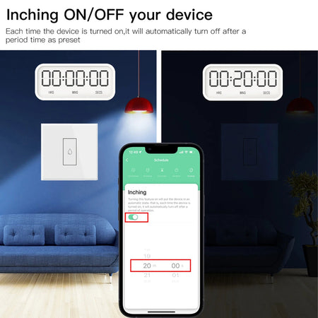 Tuya 20A EU WiFi Boiler Water Heater Switch Timer Power Monitor Overload Protection Smart Life App Remote Control Work with Alex