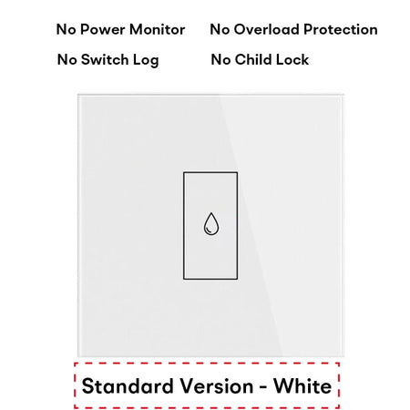 Tuya 20A EU WiFi Boiler Water Heater Switch Timer Power Monitor Overload Protection Smart Life App Remote Control Work with Alex Standard Ver White