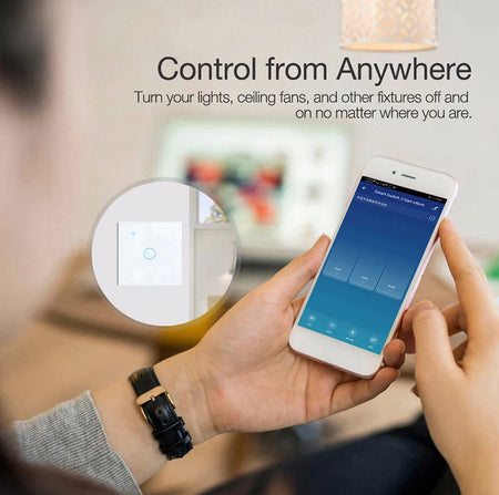 Tuya Smart Life Light Switch WiFi Touch Sensor Smart Switch App Remote Control No Neutral Wire 110V 220V For Alexa Google Home