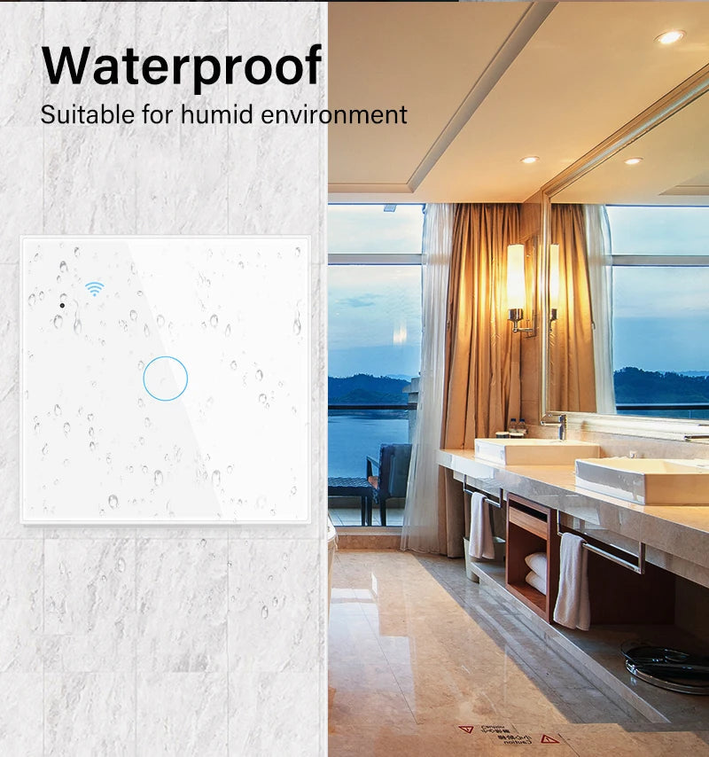 Tuya Smart Life Light Switch WiFi Touch Sensor Smart Switch App Remote Control No Neutral Wire 110V 220V For Alexa Google Home