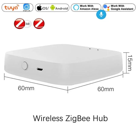 Tuya Smart Zigbee Gateway Hub Wifi Smart Home Bridge Smart Life Wireless Remote Voice Controller Work with Alexa Google Home