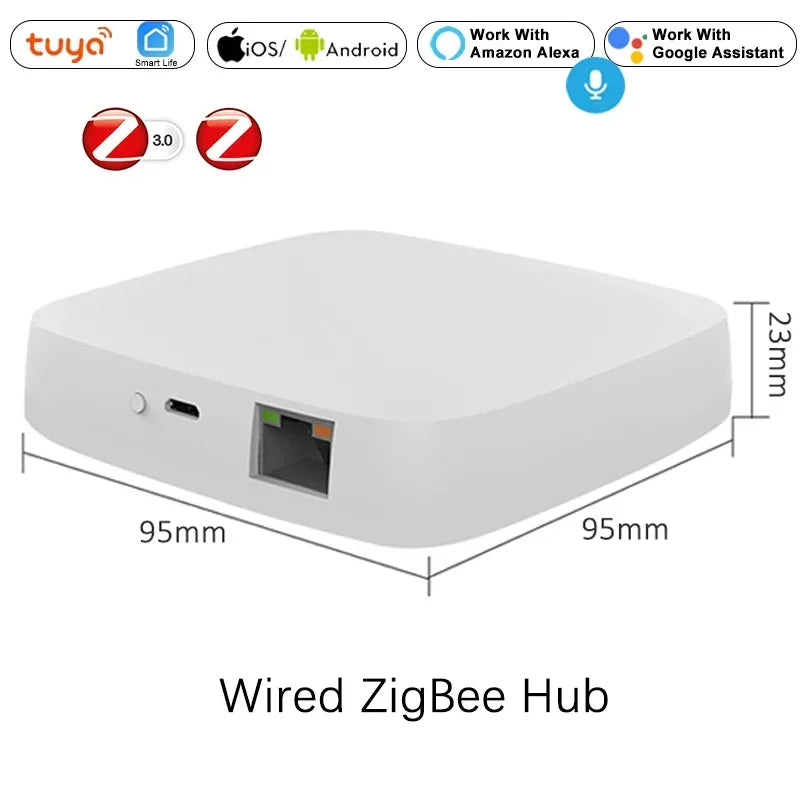 Tuya Smart Zigbee Gateway Hub Wifi Smart Home Bridge Smart Life Wireless Remote Voice Controller Work with Alexa Google Home