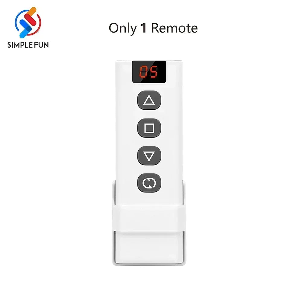 Tuya WiFi and RF Roller Shutter Curtain Switch, Smart Module for Window Blinds ,5-in-1 Remote,Timer,Work with Google Home Alexa