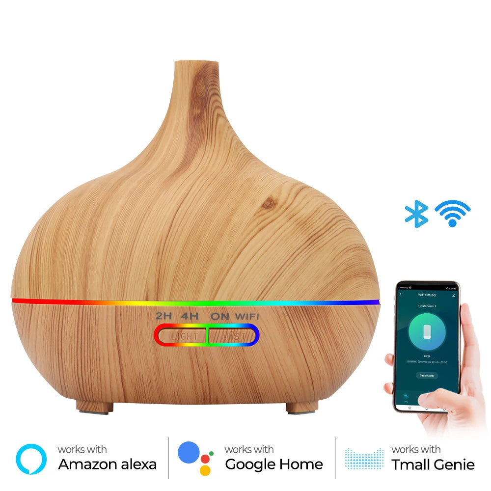 Tuya WiFi Smart Home Humidifier Essential Aroma Oil Diffuser - Effortless Control &amp;amp; Serene Atmosphere WiFi Smart / UK