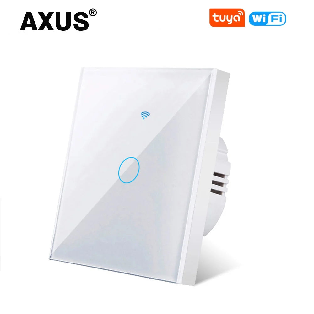 Tuya WiFi Smart Switch Works With Alexa No Neutral Wire Wireless RF433Mhz Remote Wall Touch Sensor Lightes Switch 1/2/3Gang