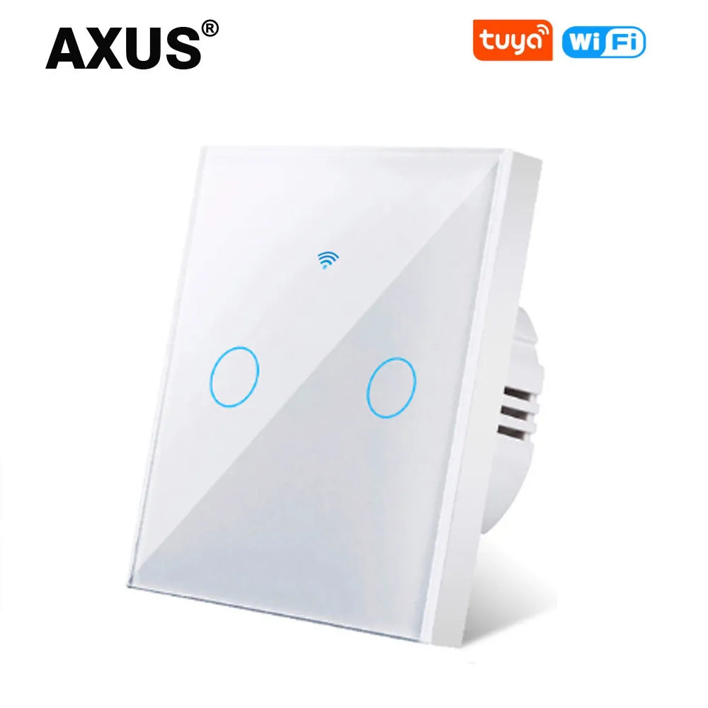 Tuya WiFi Smart Switch Works With Alexa No Neutral Wire Wireless RF433Mhz Remote Wall Touch Sensor Lightes Switch 1/2/3Gang
