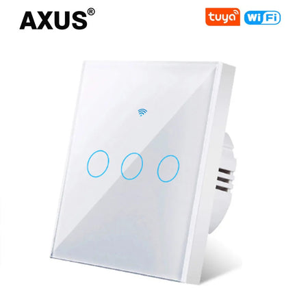 Tuya WiFi Smart Switch Works With Alexa No Neutral Wire Wireless RF433Mhz Remote Wall Touch Sensor Lightes Switch 1/2/3Gang