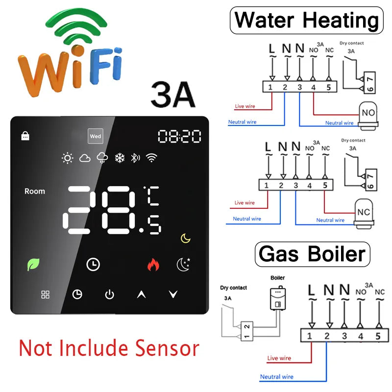 Tuya WiFi Smart Thermostat Electric Floor Heating TRV Water Gas Boiler Temperature Voice Remote Controller for Google Home Alexa