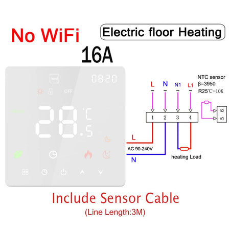 Tuya WiFi Smart Thermostat Electric Floor Heating TRV Water Gas Boiler Temperature Voice Remote Controller for Google Home Alexa