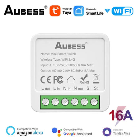 Tuya Zigbee / WiFi Smart Switch 16A 2-way Control Switch Smart Home Breaker Smart Life Control Work with Alexa Google Home Alice