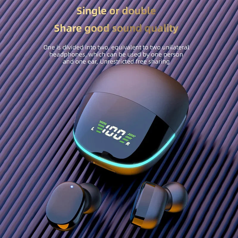 TWS G9S Bluetooth Earphones Wireless Headphones HiFi Headset Waterproof Noise Reduction Sports Earbuds With Mic For Smartphones