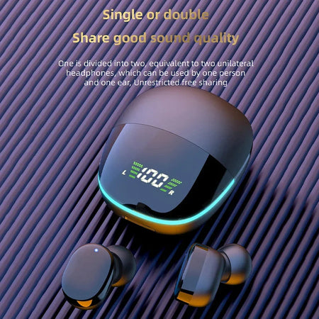 TWS G9S Bluetooth Earphones Wireless Headphones HiFi Headset Waterproof Noise Reduction Sports Earbuds With Mic For Smartphones