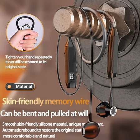 TWS Super Power Wireless Headphones Bluetooth Earphones Neckband Magnetic Earbuds LED Display Sports Headset Stereo With Mic