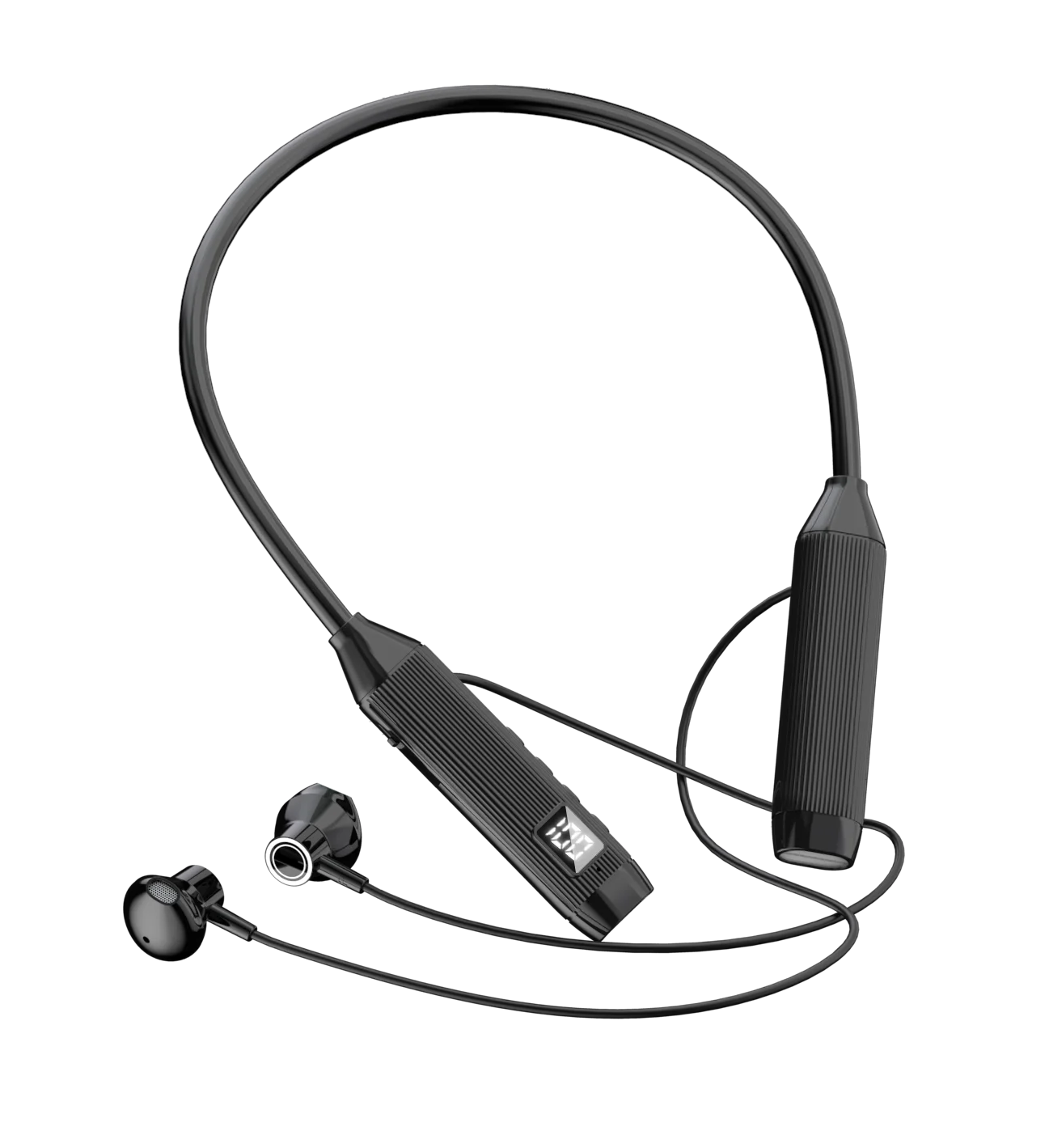 TWS Super Power Wireless Headphones Bluetooth Earphones Neckband Magnetic Earbuds LED Display Sports Headset Stereo With Mic BK