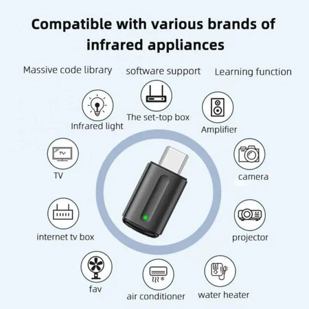Type-C Micro USB Smart IR Remote Control Phone APP Mini Adapter Infrared Transmitter For Smartphone For TV Box Air Conditioner