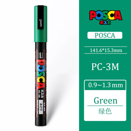 Uni Posca PC-3M 0.9-1.3mm Paint Marker Pen Graffiti Water-based Colored Marker Pens Permanent Paint Markers Office Stationery