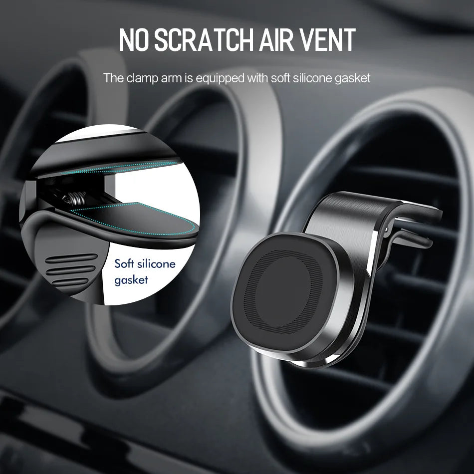 Universal Magnetic Car Phone Holder with 360&amp;deg; Rotation Support for iPhone 14 Samsung Xiaomi - Easy Installation &amp;amp; Secure Hold