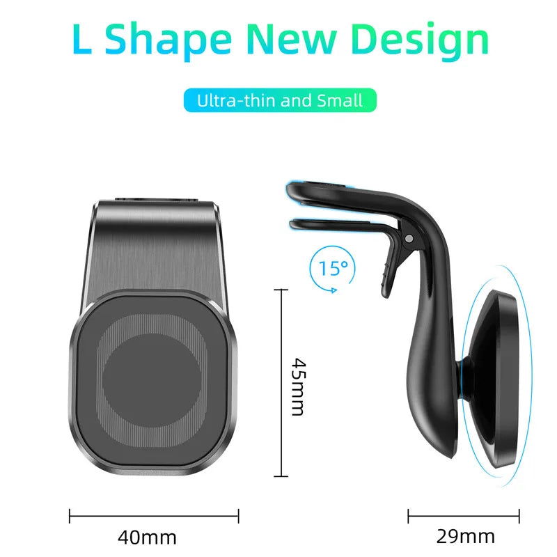 Universal Magnetic Car Phone Holder with 360&amp;deg; Rotation Support for iPhone 14 Samsung Xiaomi - Easy Installation &amp;amp; Secure Hold