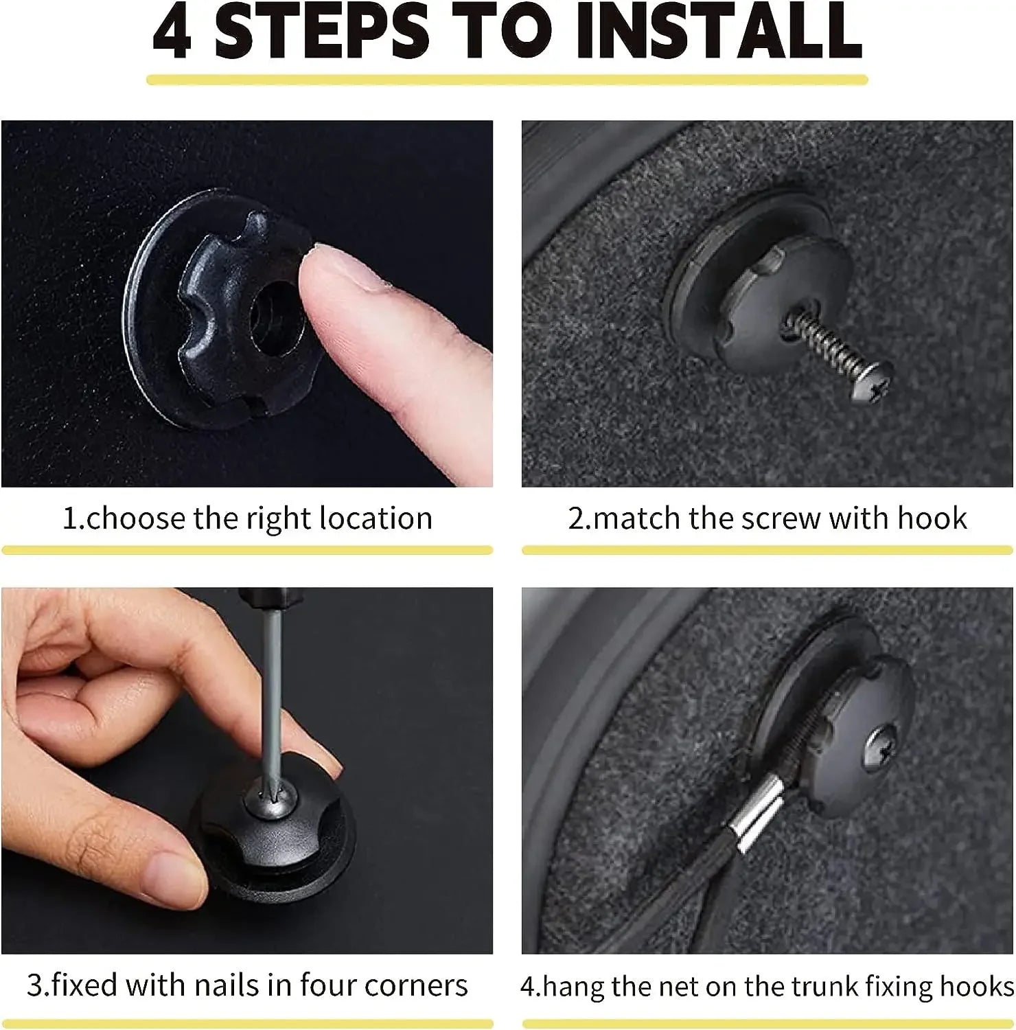 Universal Mesh Cargo Net for Car Storage Car-Net Pocket Storage Stretchable Mesh Pocket Net Wall Sticker Organizer Pouch Bag