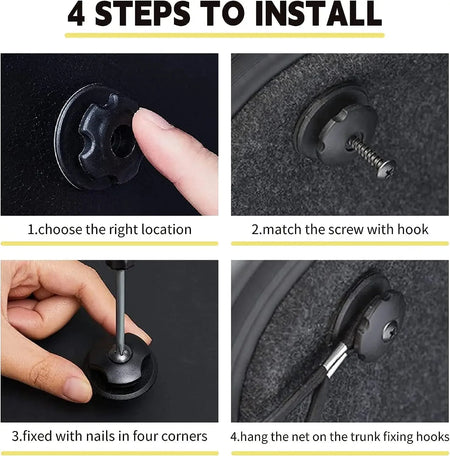 Universal Mesh Cargo Net for Car Storage Car-Net Pocket Storage Stretchable Mesh Pocket Net Wall Sticker Organizer Pouch Bag