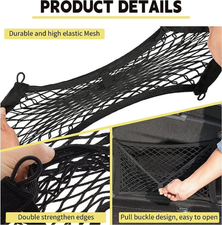 Universal Mesh Cargo Net for Car Storage Car-Net Pocket Storage Stretchable Mesh Pocket Net Wall Sticker Organizer Pouch Bag