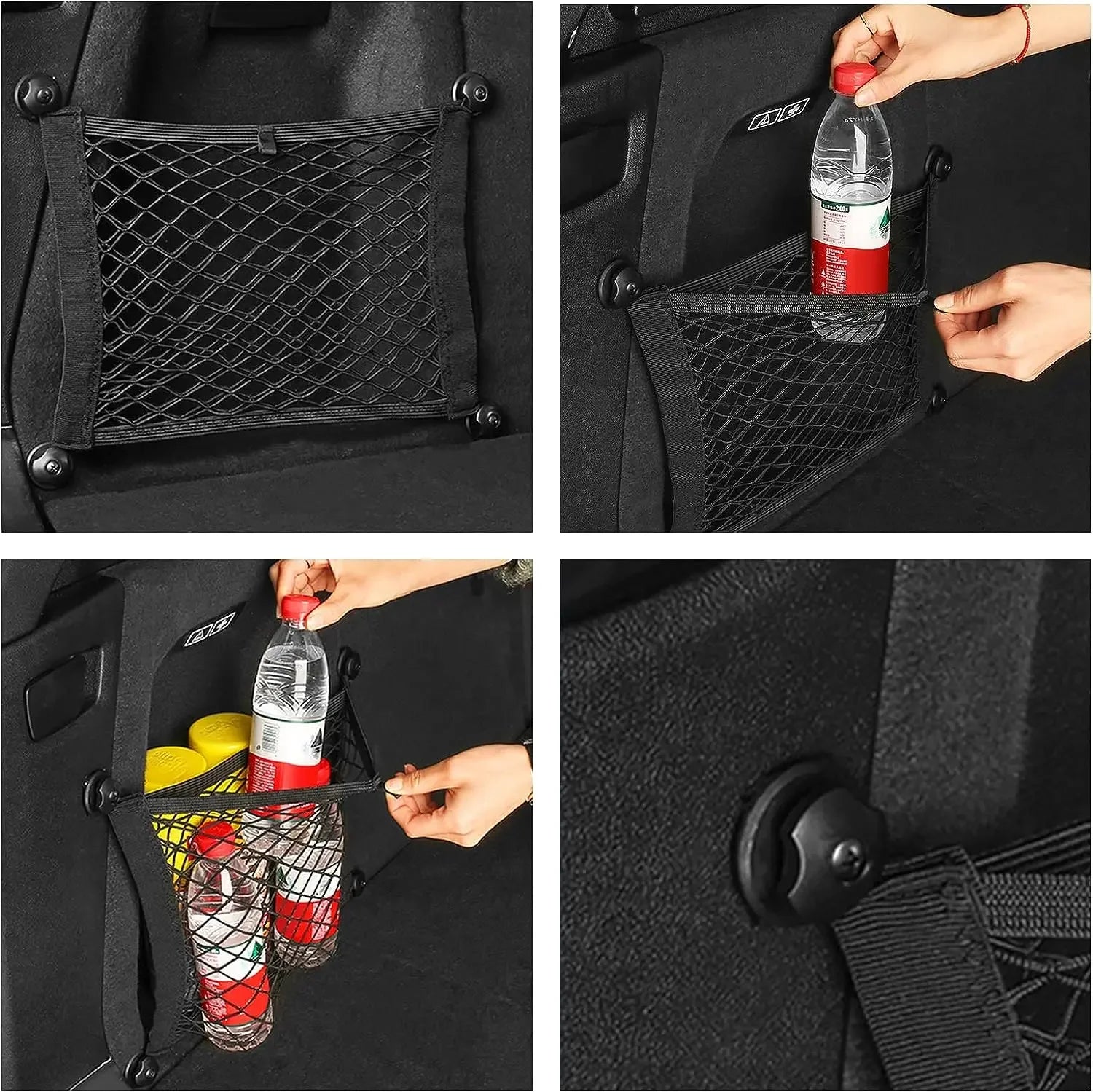 Universal Mesh Cargo Net for Car Storage Car-Net Pocket Storage Stretchable Mesh Pocket Net Wall Sticker Organizer Pouch Bag