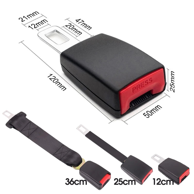 Universal Seat Belt Extender Steel Car Safety Belt Buckle for 20-22MM Tongue Car Seat Belt Clip Extension Plug Buckle Seat belt